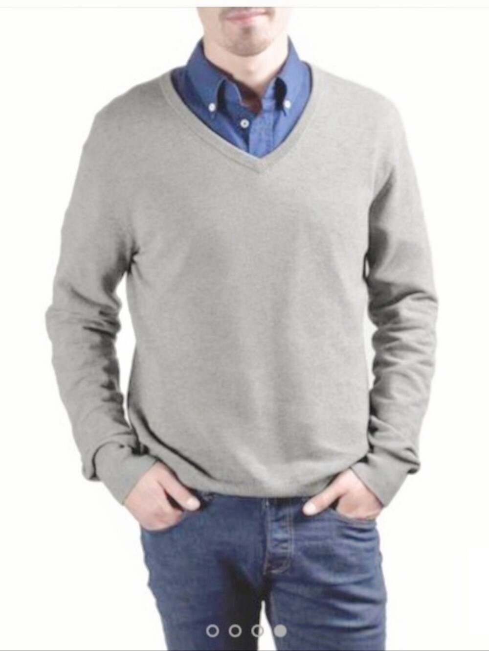 Everlane 100% Cashmere V-Neck Sweater Men’s M - Gray